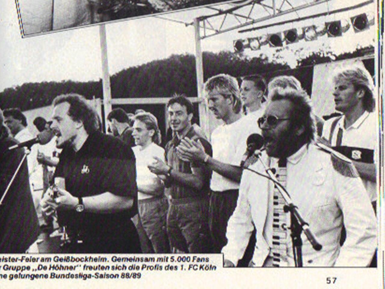 1989 Feier der deutschen Vizemeisterschaft am Geißbockheim